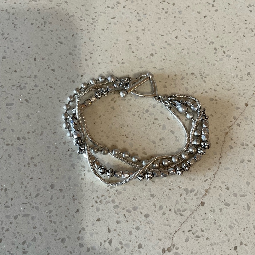 Elegant Silver Beaded Bracelet